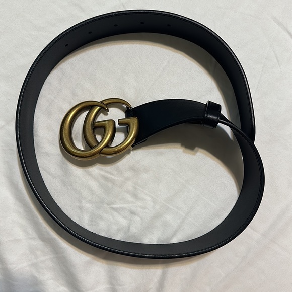 Gucci Belt Wide Leather Black Size 65 - Picture 6 of 11